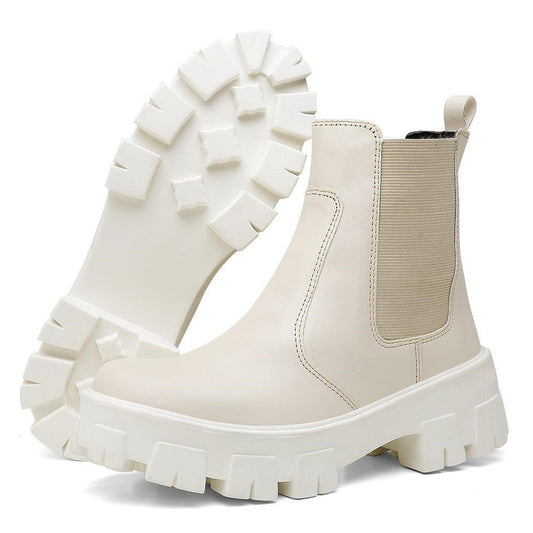 Bota Coturno Chelsea Feminino Tratorada Off White